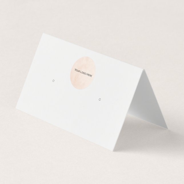 Add Your Logo Folded Earring Display Card (Front)