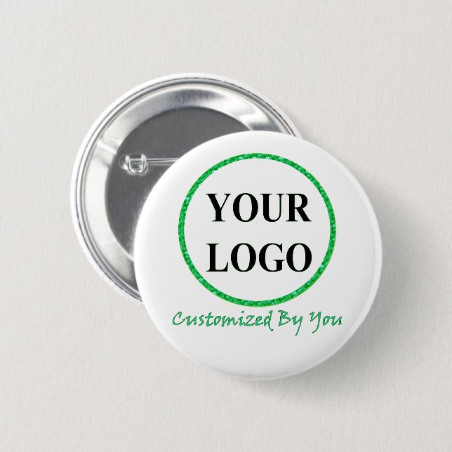 ADD YOUR LOGO HERE CUSTOM WEDDING 2 INCH ROUND BUTTON (Front & Back)