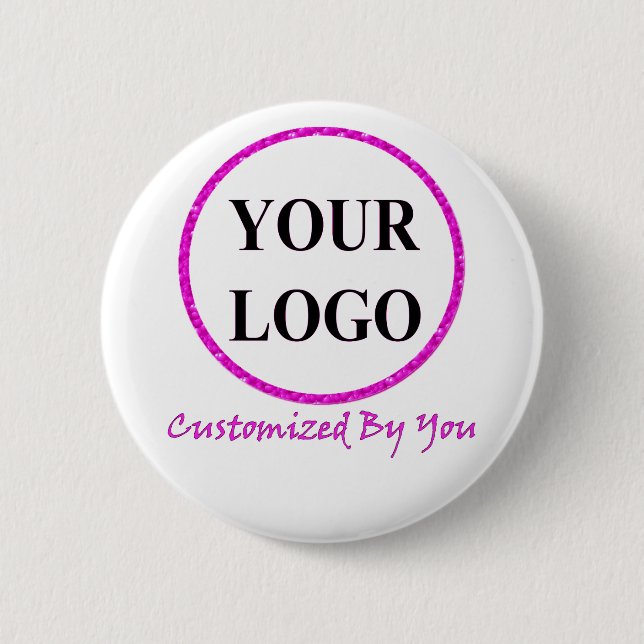 ADD YOUR LOGO HERE CUSTOM WEDDING 2 INCH ROUND BUTTON (Front)