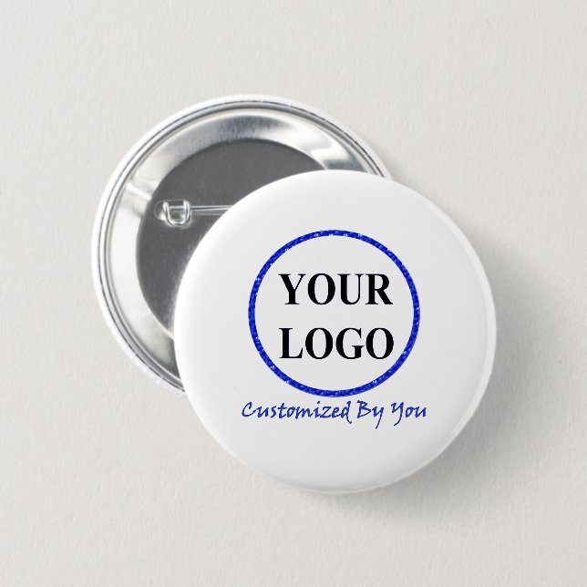 ADD YOUR LOGO HERE CUSTOM WEDDING 2 INCH ROUND BUTTON (Front & Back)