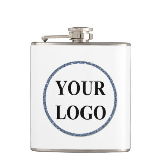 ADD YOUR LOGO HERE CUSTOM WEDDING GIFT HIP FLASK