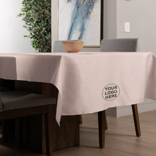 Add Your Logo Here l Promotional Blush Pink  Tablecloth