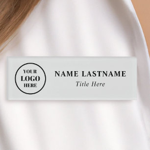 Add Your Logo Here l Staff Employee Id Grey Name Tag