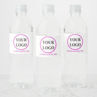 ADD YOUR LOGO HERE Rustic Weddings Logo Water Bott Bottle Label
