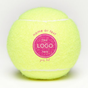 Add your logo herec company club logo pink tennis balls