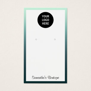 Add Your Logo Holder Earrings Display Teal Ombre