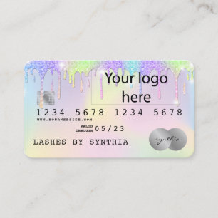 Add your logo Holograph Unicorn Dripp Credit Card