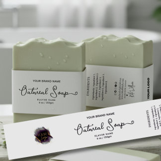 Add your logo Homemade Soap belly band label Invitation Belly Band