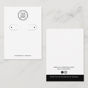 Add Your Logo Hoop Earring Display Card