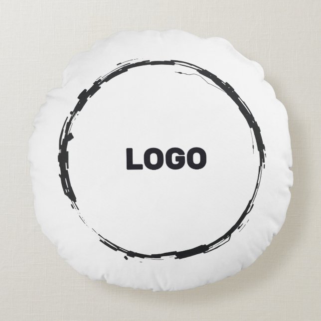 add your logo in a round pillow (Front)