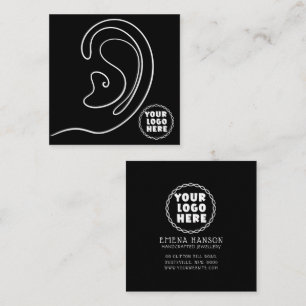 Add Your Logo jewellery Earrings Black Display Car Calling Card