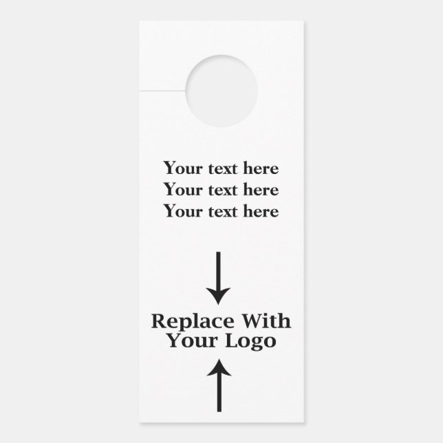 Add Your Logo Make Your Own Door Hanger (Front)