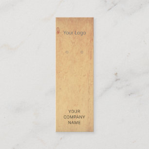 Add Your Logo Mini Wood Earring Display Card