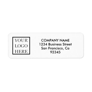 Add Your Logo Minimalist Business Return Address