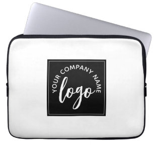 Add Your Logo Minimalist Square Logo Laptop Sleeve