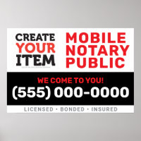 Add your Logo Mobile Notary Public Signing Agent