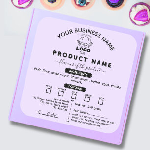 Add your Logo Modern Cottage Law Food label purple