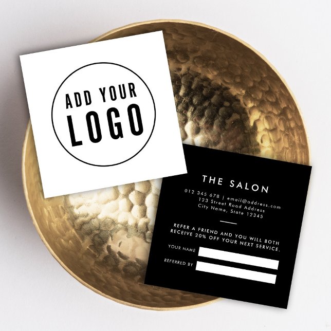 Add Your Logo Modern Editable Colour Referral Card (Creator Uploaded)