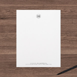 Add Your Logo Modern Minimalist Personalized Letterhead