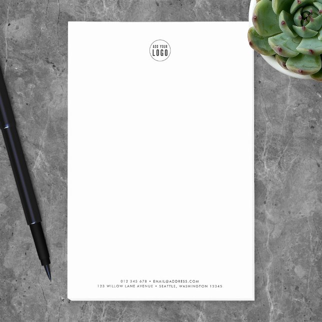 Add Your Logo Modern Minimalist Personalized  Post-it Notes (Creator Uploaded)