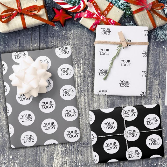 Add your Logo Modern Pattern Company Promotion Wrapping Paper Sheet (Creator Uploaded)
