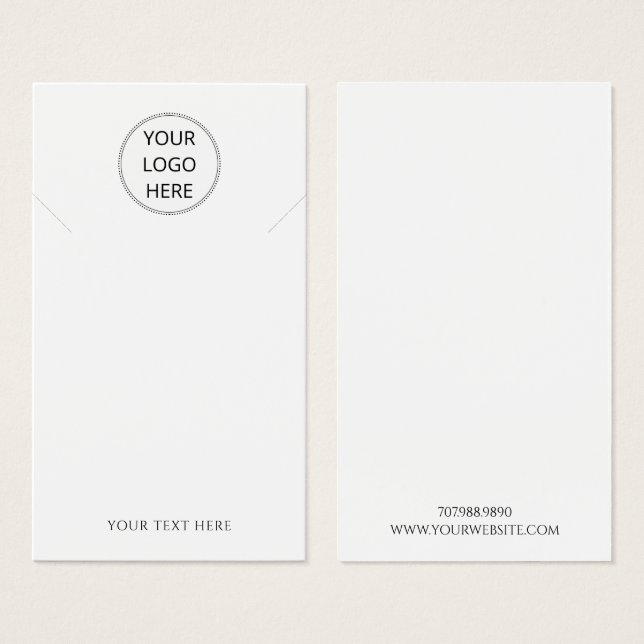 Add Your Logo Necklace Display Card (Front & Back)