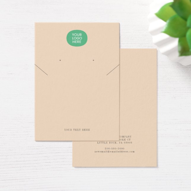 Add Your Logo Necklace Earring Display Card (Desk)