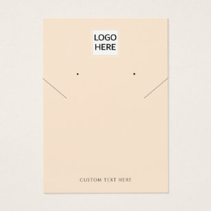 Add Your Logo Necklace Earrings Display Card (Edit