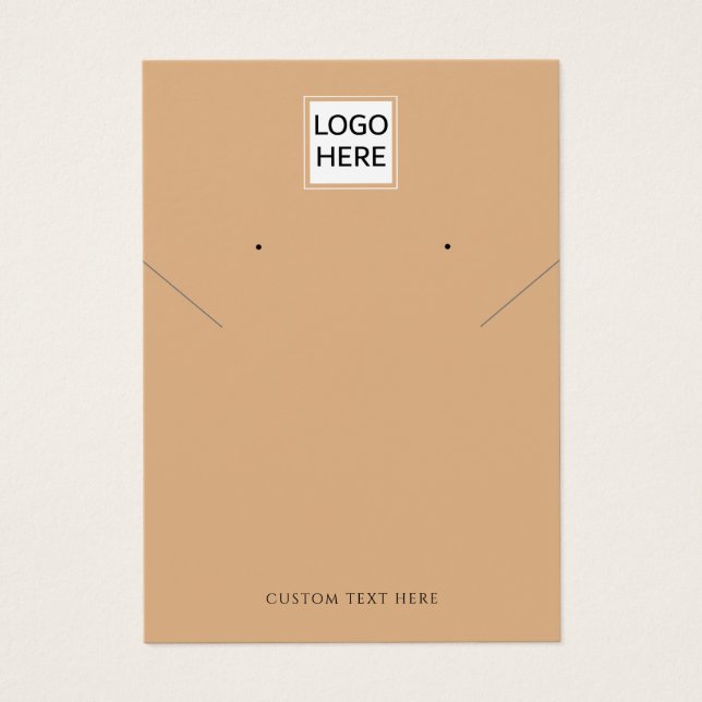 Add Your Logo Necklace Earrings Display Card (Edit (Front)