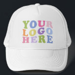 Add Your Logo, No Minimum, Green Promotional Logo  Trucker Hat<br><div class="desc">Easily personalize this high quality promotional hat with your own company logo and custom text. Simply delete the text if you just need a logo. No minimum and no set up fee! Available in many colours. Logo Hats are an easy and effective way to create and increase your brand awareness...</div>