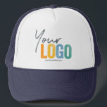 Add Your Logo, No Minimum Promotional Logo Trucker Trucker Hat<br><div class="desc">Easily personalize this high quality promotional hat with your own company logo and custom text. Simply delete the text if you just need a logo. No minimum and no set up fee! Available in many colours. Logo Hats are an easy and effective way to create and increase your brand awareness...</div>