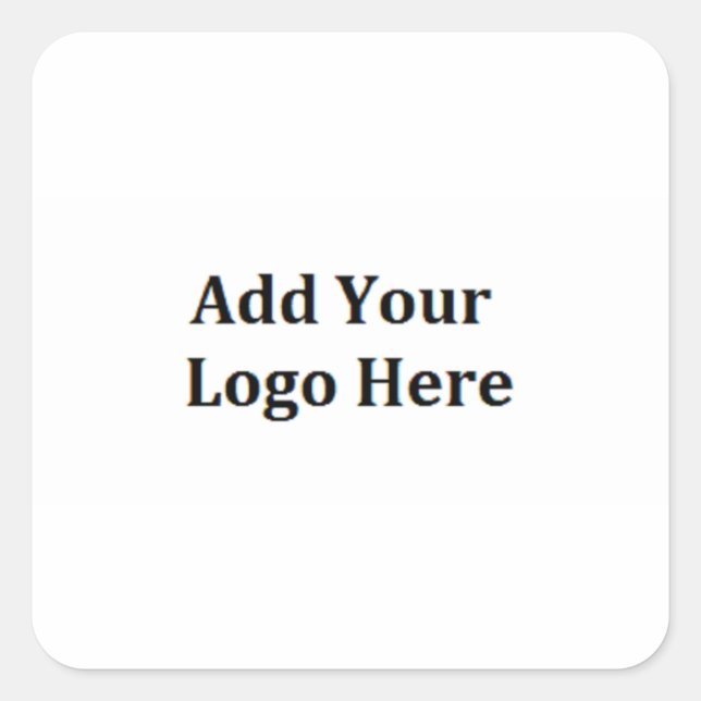 Add Your Logo Personalize Business Logo Stickers (Front)