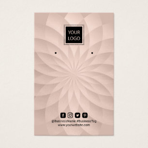 Add Your Logo Pink Lotus Spiral Earring Display