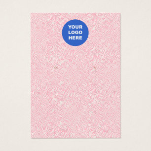 Add Your Logo Pink Pattern Earring Display Card