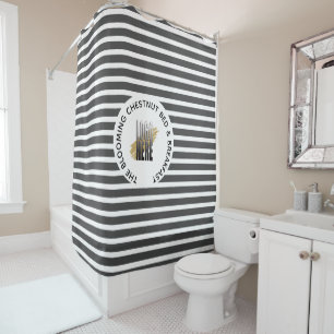 Add Your Logo Plus Business name Grey Striped