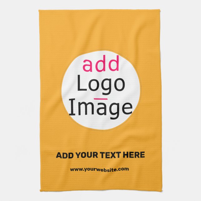 Add Your Logo Promo Customizable Macaroni & Cheese Kitchen Towel (Vertical)