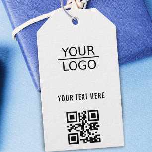 Add your Logo QR Code Custom Text Promotion Gift Tags