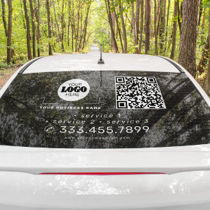 Add your logo QR code promotional car vinyl rear Window Cling