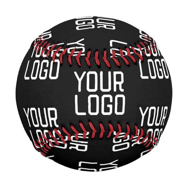 Add Your Logo Repeating Pattern Editable Template Baseball (Front)