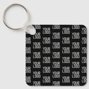 Add Your Logo Repeating Pattern Editable Template Keychain