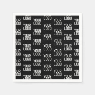 Add Your Logo Repeating Pattern Editable Template Napkin