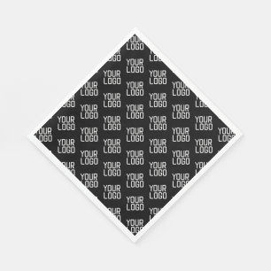 Add Your Logo Repeating Pattern Editable Template Napkin