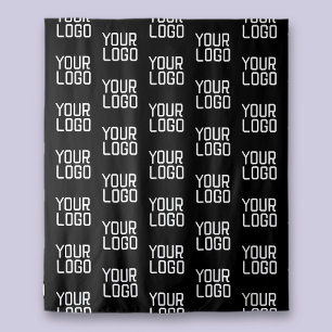 Add Your Logo Repeating Pattern Editable Template Tapestry