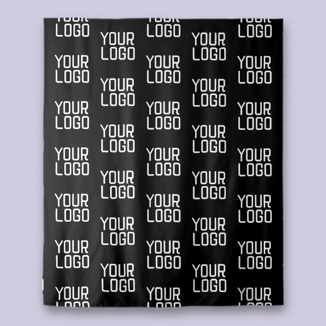 Add Your Logo Repeating Pattern Editable Template Tapestry (Creator Uploaded)