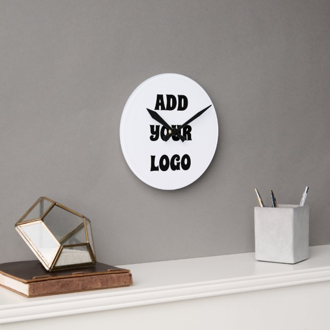 ADD YOUR LOGO ROUND CLOCK (Office)
