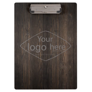 Add your logo rustic barn wood  clipboard