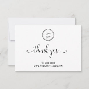 Add Your Logo   Script Thank You For Your Order Card