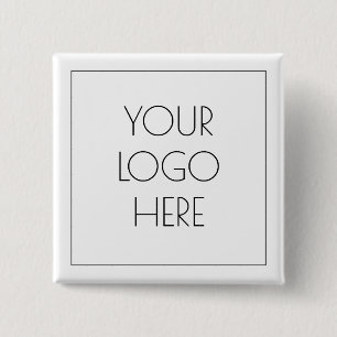 Add Your Logo Simple  2 Inch Square Button