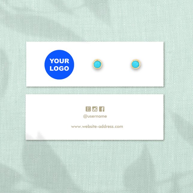 Add Your Logo Stud Earring Display Card (Creator Uploaded)