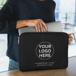 Add Your Logo & Text Here l Black & White Promo Laptop Sleeve<br><div class="desc">This sleek sleeve combines a modern black and white design with your custom logo and text,  offering both protection and a professional look for your laptop. Ideal for corporate gifts,  trade shows,  or promotional events,  it ensures your brand is showcased while keeping devices safe and secure.</div>